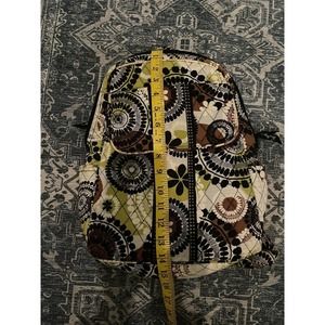Vera Bradley Small Backpack Quilted White Black Lime Green Yellow Girls Floral
